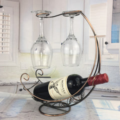 European Wine and Glass Rack