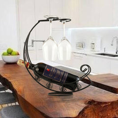 European Wine and Glass Rack