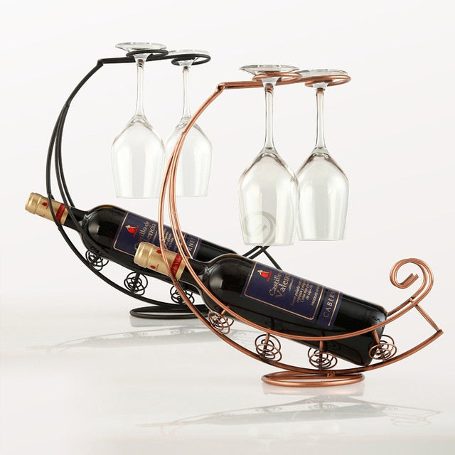 European Wine and Glass Rack