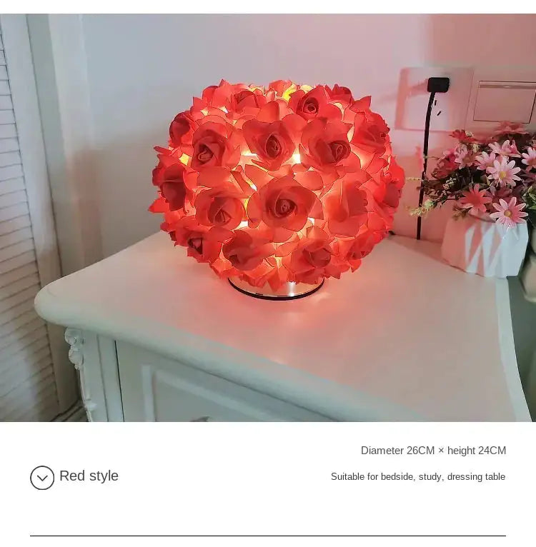 Rose Flower LED Table Lamp