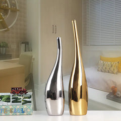 Nordic Gold Plating Ceramic Vases