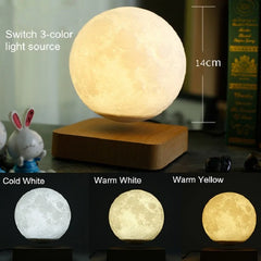 Levitating 3D Moon/Saturn Lamp