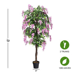 Artificial Wisteria Silk  Tree