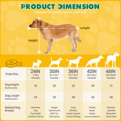 Dog Crate with Divider Panel,36 Inch