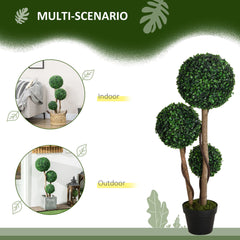 Artificial 3  Ball Boxwood Tree