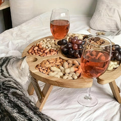 Portable Wooden Picnic Tray