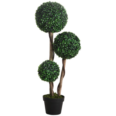 Artificial 3  Ball Boxwood Tree