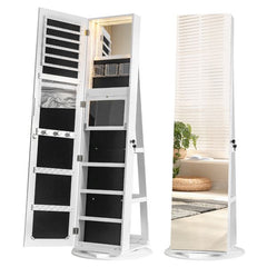 Jewelry Armoire with Full Length Mirror