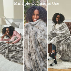 Faux Fur Throw Blanket