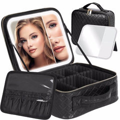 Travel Makeup Bag With Light Up Mirror