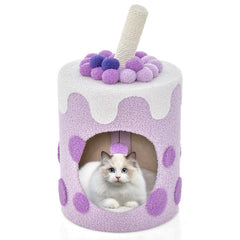 Bubble Tea Cat Tree Tower with Scratching Post