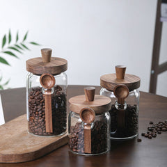 Glass  Storage Jars with Spoons