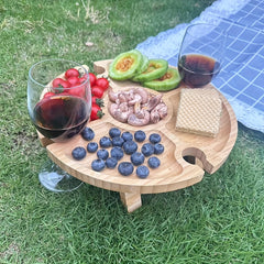 Portable Wooden Picnic Tray