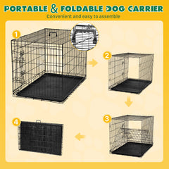 Dog Crate with Divider Panel,36 Inch