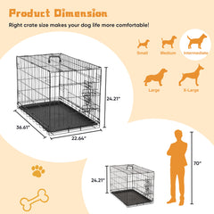 Dog Crate with Divider Panel,36 Inch