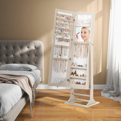 Jewelry Armoire with Full-Length Mirror