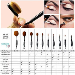 Beauty Experts Makup  Oval  Brushes