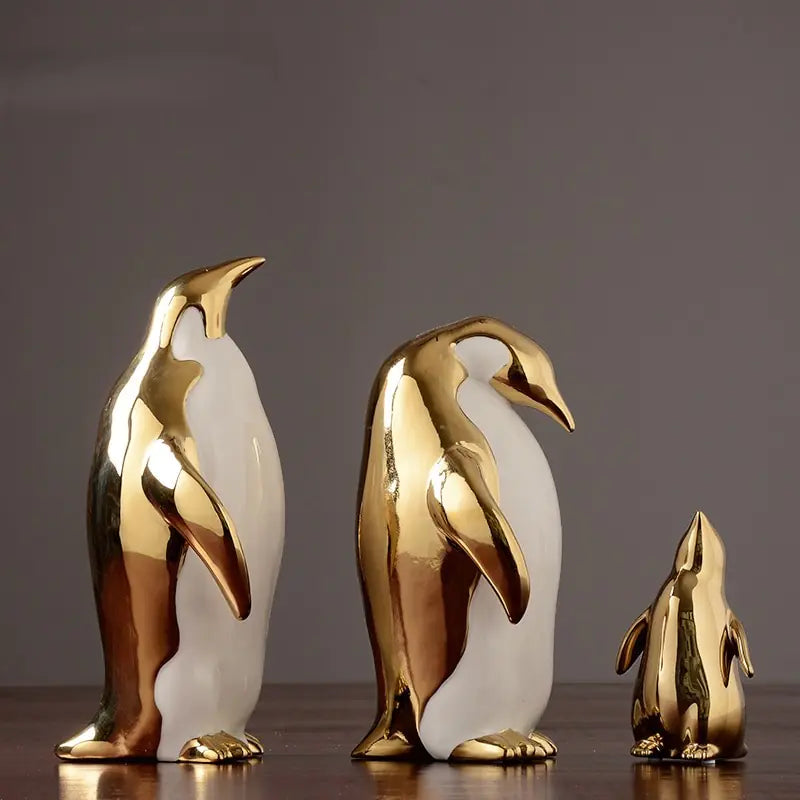 Penguin Statues Set